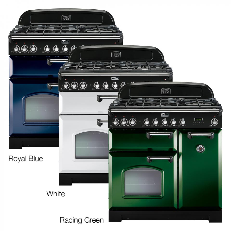 Falcon Classic Deluxe 90cm Dual Fuel Oven colours