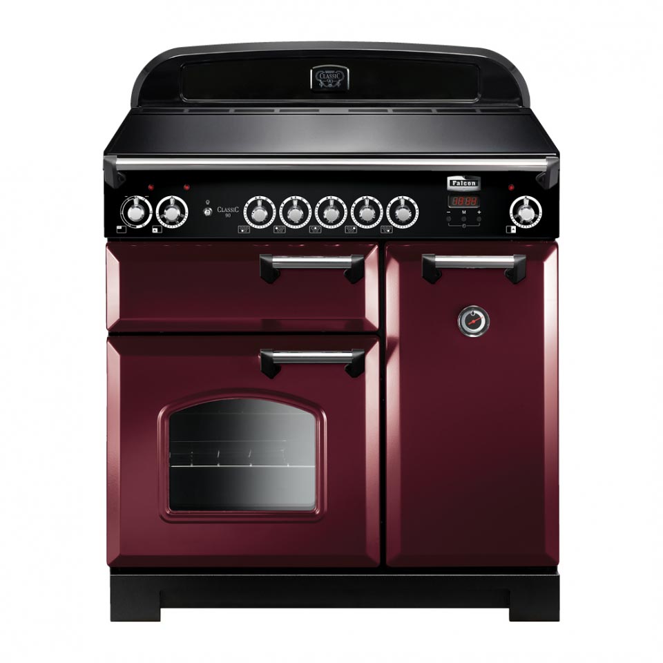 Falcon Classic 90cm Induction Oven cranberry